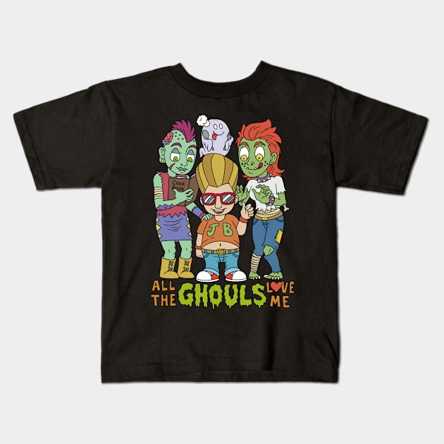 All the Ghouls Love me Halloween Gift Kids T-Shirt by Konnectd